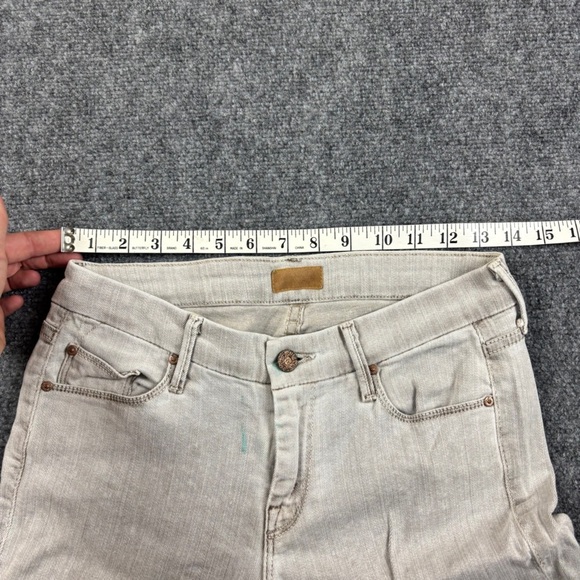 MOTHER Women’s Denim The Looker Pop! light Grey/Cream Skinny Jeans size: 27 - Picture 4 of 9
